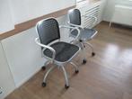 De Padova Silver chair (set van 4) bureau stoelen met wielen, Huis en Inrichting, Stoelen, Overige materialen, Vier, Modern, Gebruikt