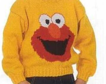 Elmo - Sesamstraat - trui breipatroon beschikbaar voor biedingen