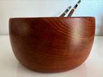 Vintage Groot Zweeds Bo Svensk Teakhout Schaal Bowl 60’s, Huis en Inrichting, Woonaccessoires | Schalen en Manden, Schaal, Rond