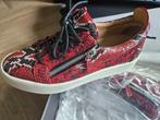 Zanotti Red Low Python Maat 40, Kleding | Heren, Schoenen, Guiseppe Zanotti, Overige kleuren, Ophalen of Verzenden, Sneakers of Gympen