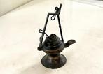 Antiek olielampje, snotneus, Antiek en Kunst, Ophalen of Verzenden