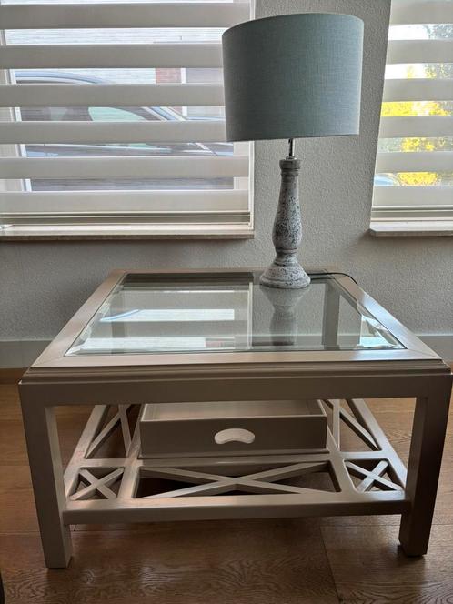 Rofra taupe bijzettafel/ salontafel., Huis en Inrichting, Tafels | Salontafels, Zo goed als nieuw, Minder dan 50 cm, 50 tot 100 cm