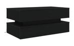 Salontafel met led verlichting zwart. Nieuw in doos., Huis en Inrichting, Tafels | Salontafels, Minder dan 50 cm, 50 tot 100 cm