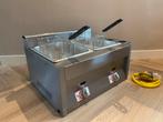 Rvs Butaan/propaangas friteuse 2x6L Camping/ markt/ kermis., Witgoed en Apparatuur, Frituurpannen, 4 liter of meer, Ophalen of Verzenden