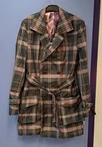 Hans Ubbink tussen jas lila/zwart geruit trenchcoat L 43672, Hans Ubbink, ., Maat 42/44 (L), Ophalen of Verzenden