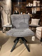Grijze draaistoel met stoffen bekleding, Huis en Inrichting, Ophalen, Twee, Nieuw, Metaal