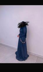 Abiye gelegenheidsjurk donker blauw, Verzenden, Zo goed als nieuw, Blauw, Galajurk