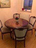 VLAARDINGEN- Antieke eettafel met stoelen, Ophalen of Verzenden, Gebruikt, Minder dan 4 stoelen
