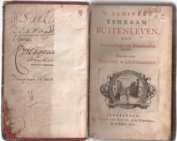 Sluiter, W. - Eenzaam buitenleven met Aantekeningen en 1717 beschikbaar voor biedingen