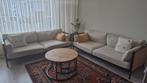 Bankstel  2 x 3-zits + Fauteuil, Ophalen, Driepersoons, 75 tot 100 cm, Zo goed als nieuw