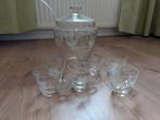 Kristallen Bowl Set met 6 Glaasjes, Ophalen
