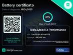Tesla Model 3 PERFORMANCE AWD 75kWh SOH 87% PANO NAP BTW, Automaat, 27 €/maand, 462 pk, Wit