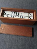 Prachtig antiek groot volledige set van 28 genagelde domino, Ophalen of Verzenden