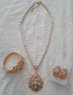 Kastopruimimg: Nieuwe Gouden Sieradenset met Parelketting, Ophalen of Verzenden, Nieuw