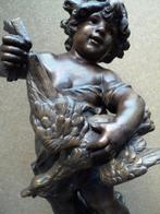 Auguste Moreau Beeld, Ganzen drager ., Ophalen, Brons
