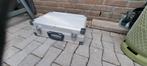 te koop licht grijze metalen koffer 43 x 31 x 13 cm, Hard kunststof, Slot, Minder dan 50 cm, Ophalen of Verzenden