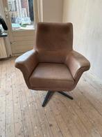 Leren draaifauteuil, Huis en Inrichting, Fauteuils, Ophalen, Gebruikt, Leer, 75 tot 100 cm