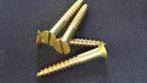 10 st Messing houtschroeven verzonken kop 8x80 mm  boot bouw, N, Nieuw, Ophalen of Verzenden, N