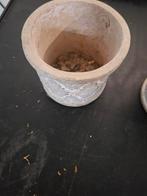 Set van 2 Bloempotten met Decoratief Motief, Tuin en Terras, Gebruikt, Rond, Beton, Tuin