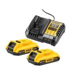 DeWALT DCB1104D2 Accu Starterset 18V XR 2.0Ah + DCB1104, Cvin, Groningen, Nieuw, Ophalen of Verzenden