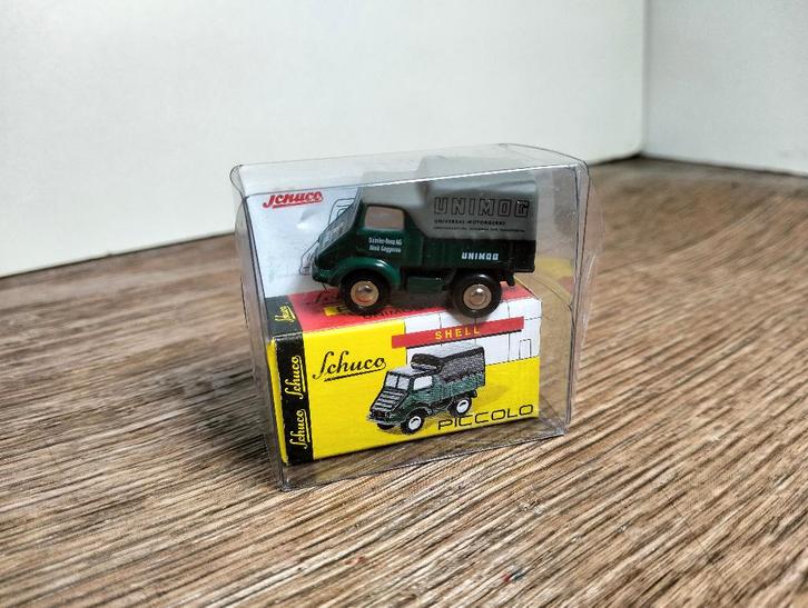 Te koop Schuco Piccolo Unimog U401 Werk Gaggenau., Hobby en Vrije tijd, Modelauto's | 1:87, Zo goed als nieuw, Hijskraan, Tractor of Landbouw