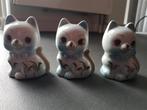 Beeldjes spaarpot 3x poes, Verzamelen, Spaarpotten, Ophalen of Verzenden, Nieuw, Steen, Aardewerk of Keramiek, Dier