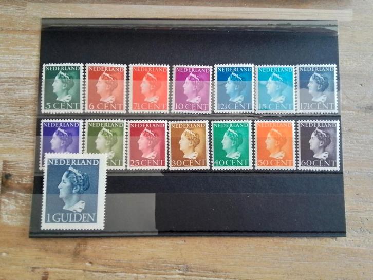 Postzegels NVPH 332-346 Wilhelmina postfris behalve de 50ct, Postzegels en Munten, Postzegels | Nederland, Postfris, T/m 1940