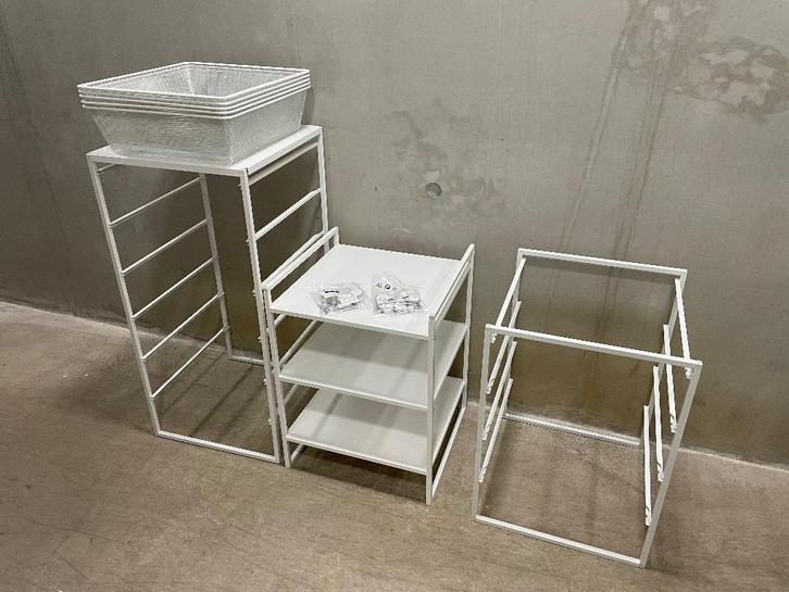 Ikea Jonaxel combinatie stellingkast wit - rekken & manden, Huis en Inrichting, Kasten | Stellingkasten, Gebruikt, Ophalen