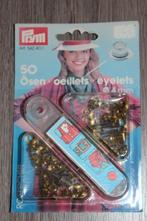 Prym 542401 goud Nestels ringen/schijven 4mm met pons #2355, Hobby en Vrije tijd, Ophalen of Verzenden, Nieuw, Overige typen