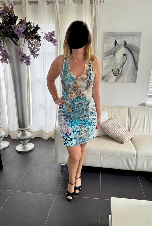 Zomerjurk dame blauw dierprint maat 38 M NIEUW!, Kleding | Dames, Jurken, Zo goed als nieuw, Maat 38/40 (M), Blauw, Ophalen of Verzenden