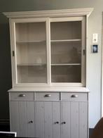 Vintage servieskast off-white, Huis en Inrichting, Kasten | Vitrinekasten, Ophalen, Gebruikt, 100 tot 150 cm, 150 tot 200 cm