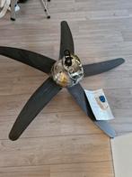 Plafondventilator Belluno Zwart met Afstandsbediening, Ophalen, Gebruikt, Modern, Minder dan 50 cm