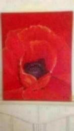 schilderij klaproos acryl, Minder dan 50 cm, Nieuw, Ophalen of Verzenden, Schilderij