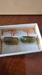 Antiek overhemd knoop met jadesteen, Sieraden, Tassen en Uiterlijk, Manchetknopen, Ophalen of Verzenden, Gebruikt, Steen