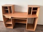Bureau hout met lade en veel opbergvakken, Ophalen, Gebruikt, 70 tot 120 cm, 120 tot 170 cm
