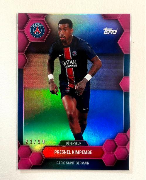 Zeldzame Topps Presnel Kimpembe Kaart - PSG |Genummerd 23/99, Hobby en Vrije tijd, Stickers en Plaatjes, Zo goed als nieuw, Plaatje