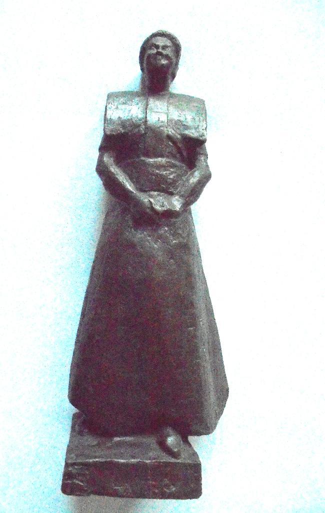 Emanuel Houben."Niesje van Bunschoten".Spuiplein Bunschoten., Antiek en Kunst, Kunst | Beelden en Houtsnijwerken, Ophalen of Verzenden