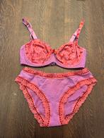 Roze aubade Lingerie Setje met Kant maat 75 E, Ophalen of Verzenden, Roze, Setje