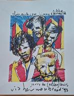 Litho- Herman Brood - Elvis and Friends 1993 Gesigneerd, Antiek en Kunst, Ophalen of Verzenden