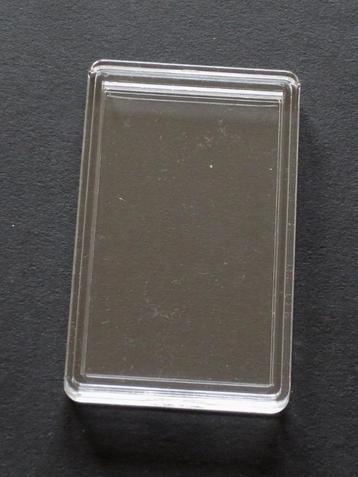 Acryl capsule 50x30x3 mm (voor 1 oz en 50 gram baartjes)