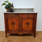 Vintage antiek dressoir commode ladekast met marmer blad 701, Huis en Inrichting, Valkenswaard, Gebruikt, Info@flashbackfurniture.nl