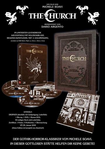 The Church (1989) LE Leatherbook Blu-ray, Argento Zeldzaam! beschikbaar voor biedingen