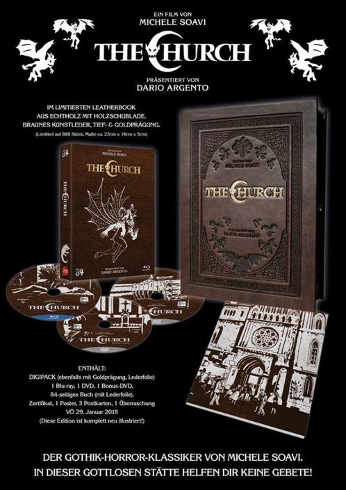 The Church (1989) LE Leatherbook Blu-ray, Argento Zeldzaam!, Cd's en Dvd's, Blu-ray, Nieuw in verpakking, Horror, Boxset, Verzenden