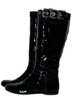 Nieuwe Prada / Miu Miu lak leren laarzen, Mt. 38, Hoge laarzen, Verzenden, Zwart, Nieuw