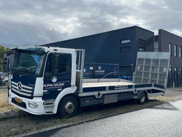 Mercedes-Benz Atego, Auto's, Vrachtwagens, Bedrijf, Mercedes-Benz, Diesel, Euro 3, Handgeschakeld, Wit, Grijs, Stof, Ophalen