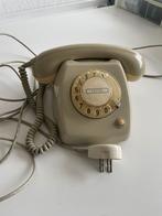 Vintage Grijze Telefoon met Draaischijf, Ophalen, Gebruikt, Met draaischijf