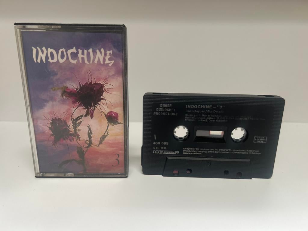 Indochine - "3" Cassetteband, Cd's en Dvd's, Cassettebandjes, Gebruikt, Origineel, Pop, 1 bandje, Ophalen of Verzenden
