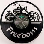 Freedom motorcycle motor wandklok van vinyl klok decoratie, Huis en Inrichting, Woonaccessoires | Klokken, Info@deconoord.nl, Deco Noord