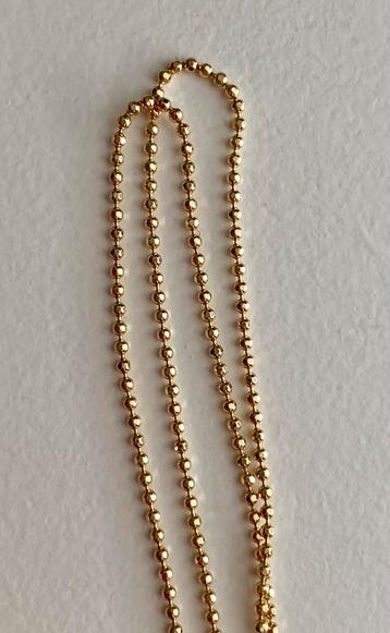 Mooie bolletjesketting in 14K geelgoud, 50 cm beschikbaar voor biedingen