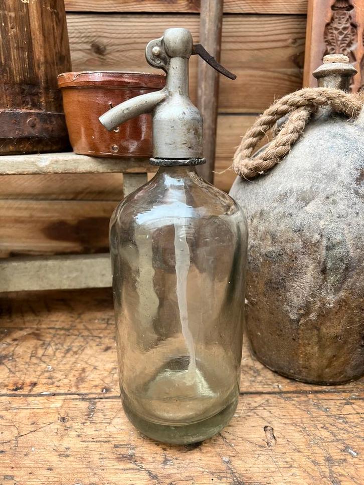 Oude spuitfles, sodafles. Oud glas, Antiek en Kunst, Antiek | Glas en Kristal, Ophalen